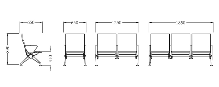 PU机场椅/等候椅/排椅 -SJ9090(图1) undefined